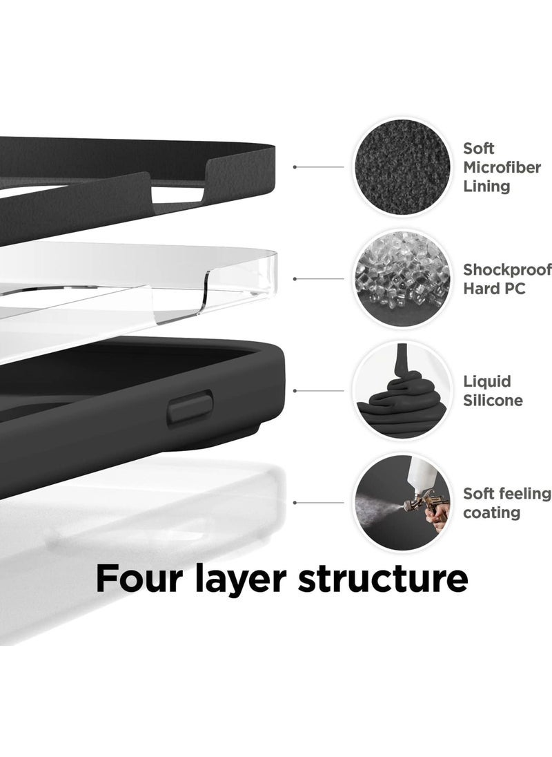 Captaintech iPhone 15 Pro Liquid Silicone Case (6.1") -Grade Shockproof Cover with Anti-Scratch Coating & Plush Microfiber Lining | Slim Full-Body Protection - Image 5