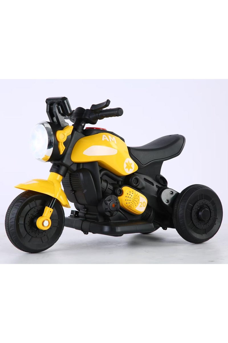 يونايتد دراجة كهربائية صغيرة بثلاث عجلات 606-BRJ 6V للأطفال، لون أصفر