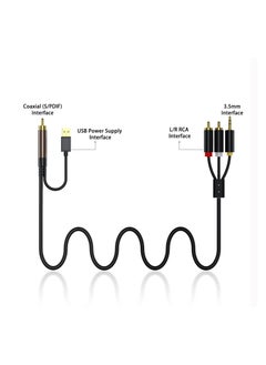KASTWAVE Digital to Analog Audio Conversion Cable,Digital SPDIF Coaxial to Analog L/R RCA & 3.5mm AUX Stereo Audio Cable for PS4 Xbox HDTV DVD Headphone (3 M)  - Image 2