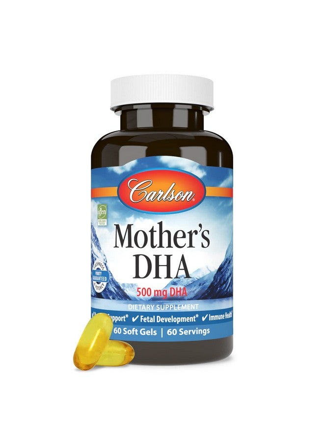 Carlson - Mother's DHA, 500 mg DHA, Prenatal Support, Fetal Development & Immune Health, 60 Softgels - Image 5