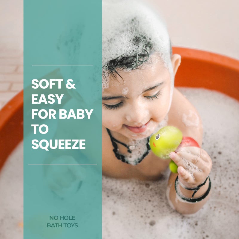 Hely Cancy Infant Bath Toys for 18 Months - No Hole Animal Bathtub Toys, Baby Bath Tub Toys - Image 4