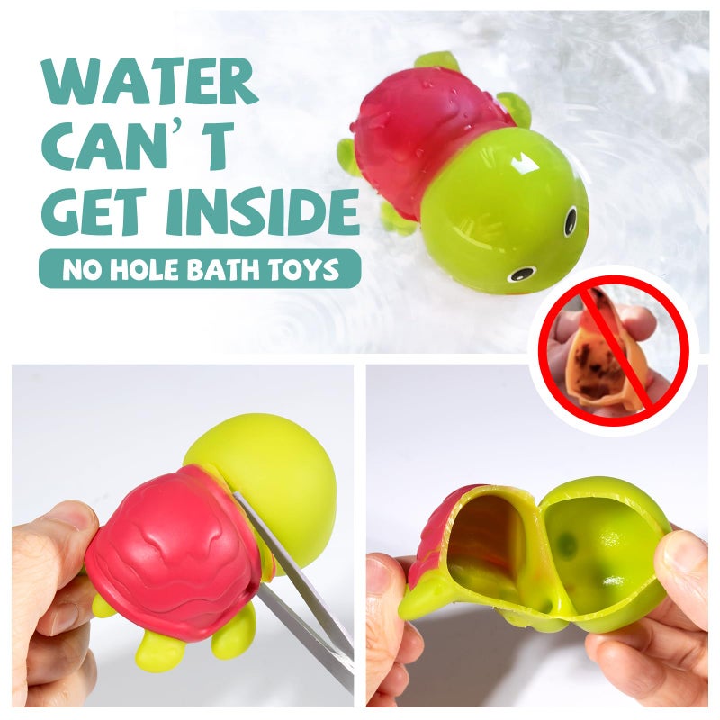 Hely Cancy Infant Bath Toys for 18 Months - No Hole Animal Bathtub Toys, Baby Bath Tub Toys - Image 2