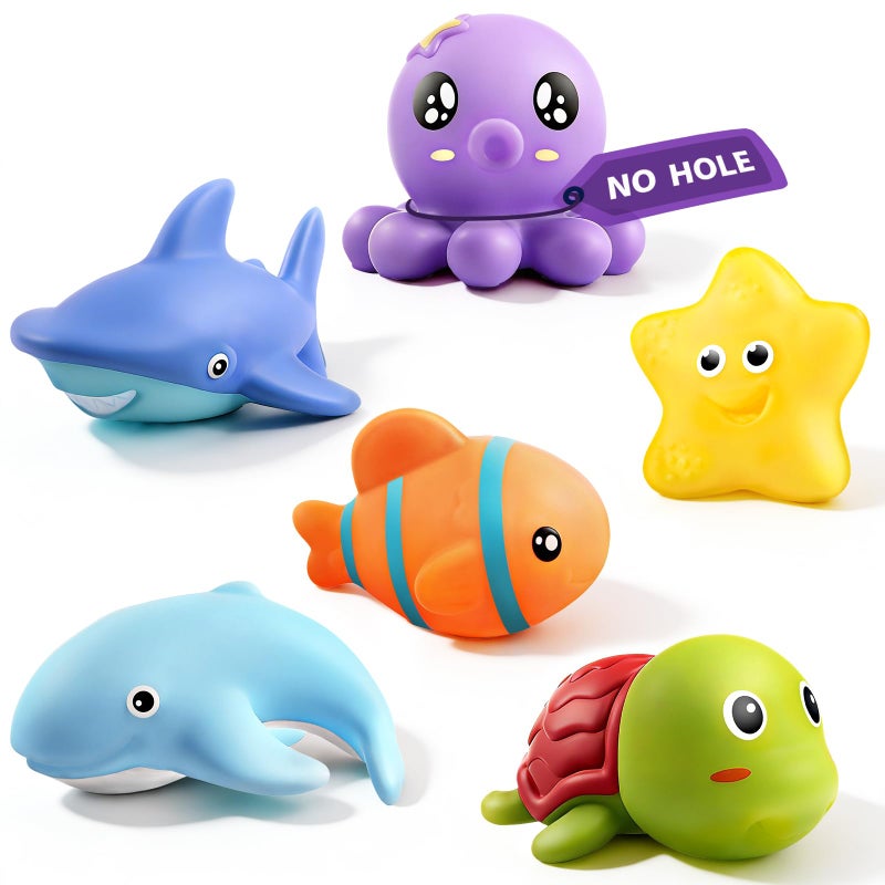 Hely Cancy Infant Bath Toys for 18 Months - No Hole Animal Bathtub Toys, Baby Bath Tub Toys - Image 1