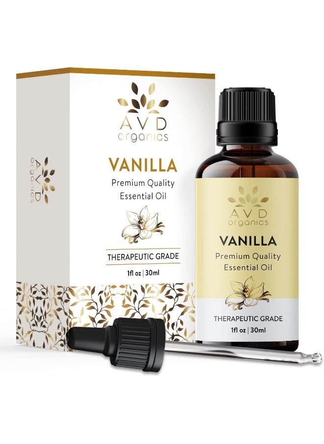 ايه في دي_اورجانيكس AVD ORGANICS زيت الفانيليا العطري 30 مل| درجة علاجية عالية الجودة لمرطب ناشر الروائح العلاجية والاسترخاء والنوم، هدايا مثالية | 1 فلوريدا. أوز  - Image 2