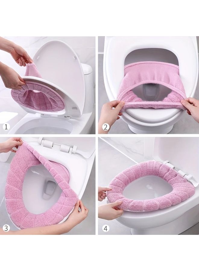 Heated Toilet Seat Cushion Soft Washable Gray Green Portable Home Gift - Image 5