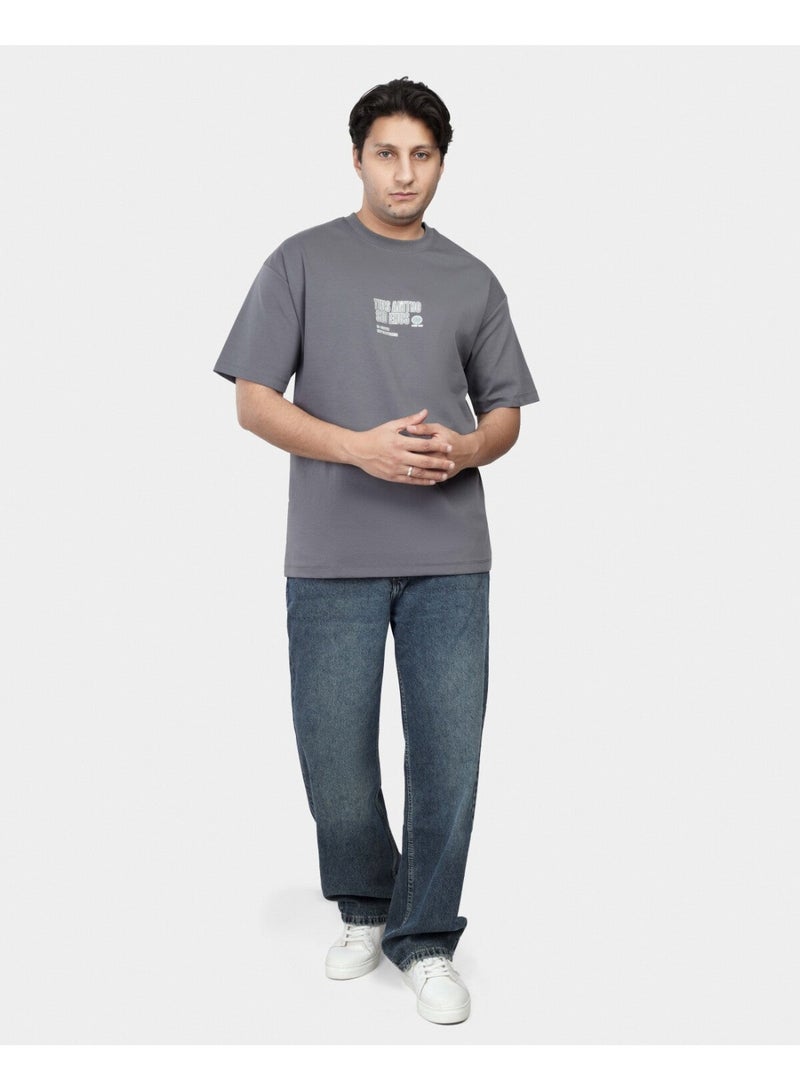 TORINESE "Sideline Grey" Minimalist Graphic Oversize - Image 1