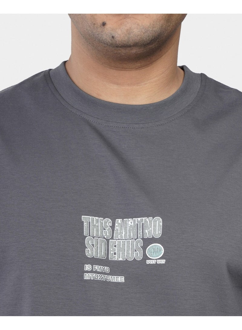 TORINESE "Sideline Grey" Minimalist Graphic Oversize - Image 4