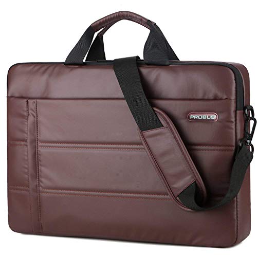 Probus Unisex Traveller Business Laptop Sleeve Sling Bag with Shoulder Strap for 13.3 Inch Laptop (Brown) - Image 1