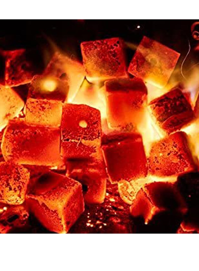 BLACK DIAMONDS 96-Pcs Premium Coconut Shell Charcoal 1 KG | Charcoal for BBQ and Grilling and Bakhoor - Image 3