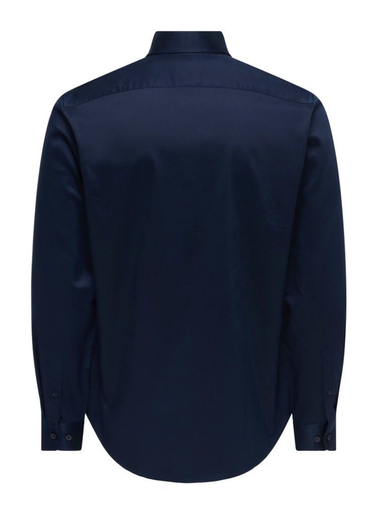 Only & Sons Men's Cotton-Polyester Stretch Full Sleeve Shirt - Image 4