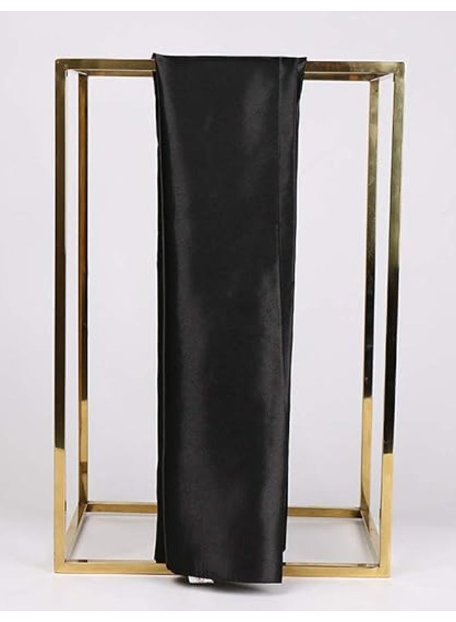 35" x 35" Women’s Large Satin Square Scarf – Silk-Feel Hair Scarf, Turban Style Head Wrap for Fashion & Hair Protection (Black) - Image 3