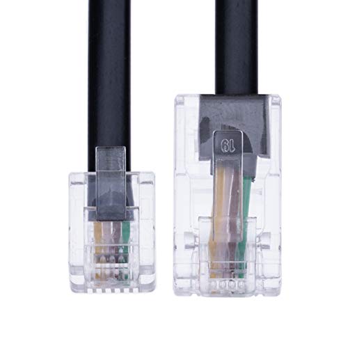 Keple 10m RJ11 to RJ45 Cable - Phone Telephone Cord With 6P4C to 8P8C Connector Plug for Landline Telephone (Black) - Image 2