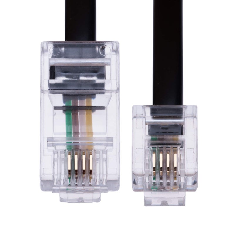 Keple 10m RJ11 to RJ45 Cable - Phone Telephone Cord With 6P4C to 8P8C Connector Plug for Landline Telephone (Black) - Image 5