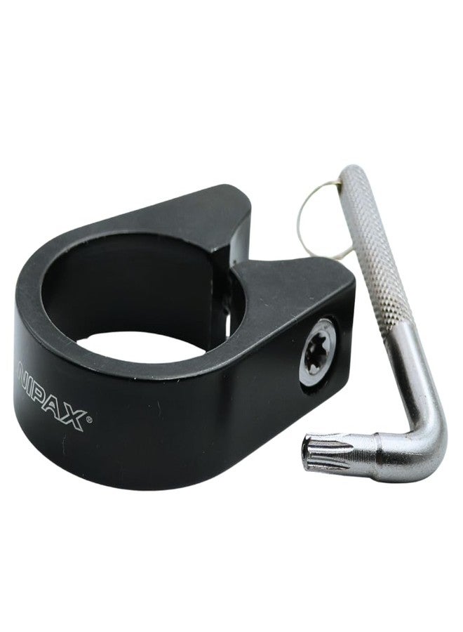 ONIPAX Anti-Theft Bicycle Seatpost Clamp - Secure 7-Lobe Pin Bolt with Specialized Security Key - CNC Machined Aluminum Alloy Seat Post Collar - 31.8mm / 34.9mm - Black - Image 4