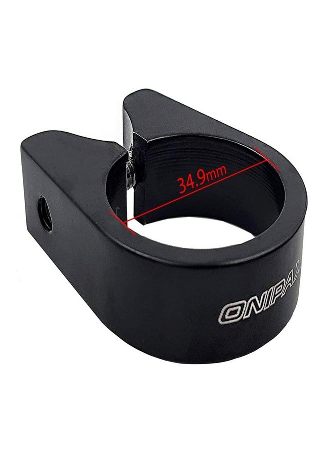 ONIPAX Anti-Theft Bicycle Seatpost Clamp - Secure 7-Lobe Pin Bolt with Specialized Security Key - CNC Machined Aluminum Alloy Seat Post Collar - 31.8mm / 34.9mm - Black - Image 3