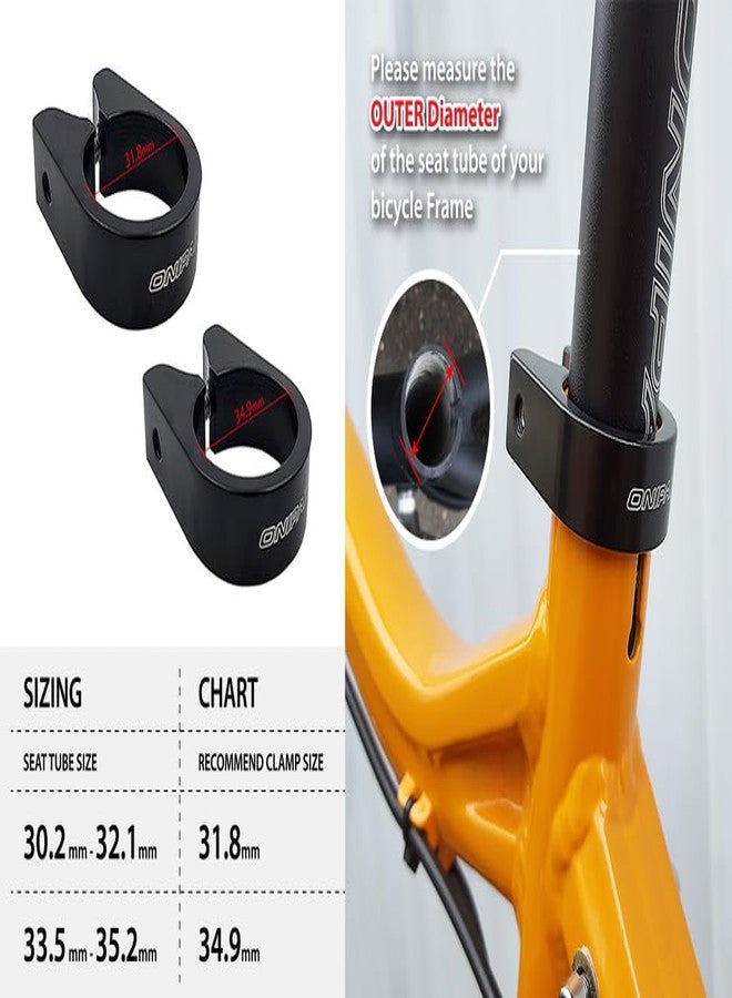 ONIPAX Anti-Theft Bicycle Seatpost Clamp - Secure 7-Lobe Pin Bolt with Specialized Security Key - CNC Machined Aluminum Alloy Seat Post Collar - 31.8mm / 34.9mm - Black - Image 2