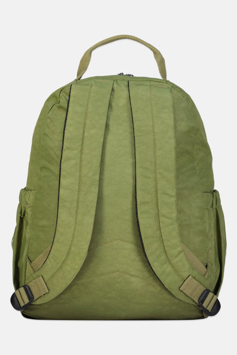I Love Fashion Women Brand Logo Backpack, Olive - Image 2