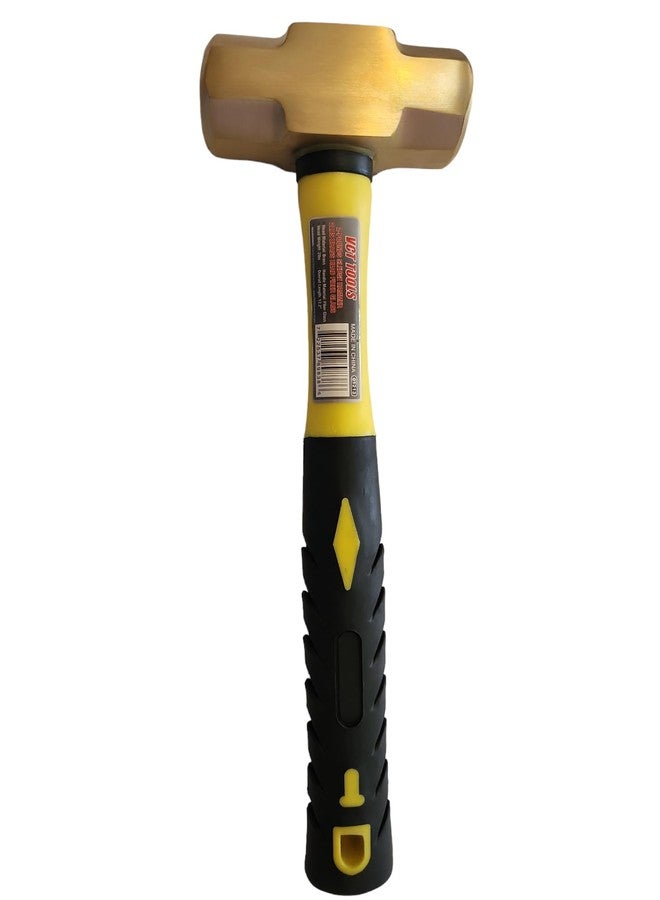 VCT Solid Brass Non-Sparking Hammer with Fiberglass Non-slip Handle - 2lb, 01213 - Image 1