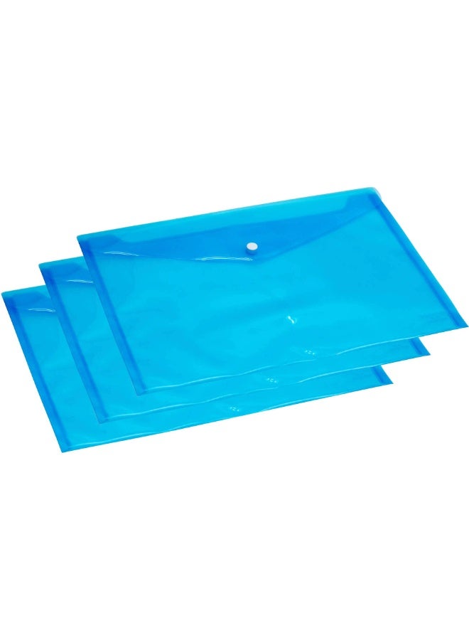 Envelope Bag A4 Single Pocket Clear Blue