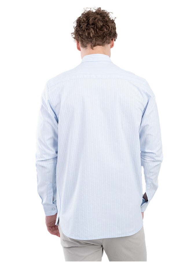 clever - Striped cotton Oxford shirt - Image 1