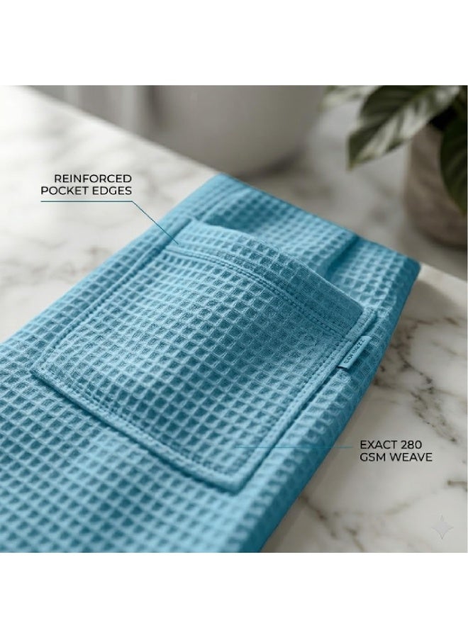 EBREEZZ Premium Waffle Cotton Bathrobe – 280 GSM - Image 4