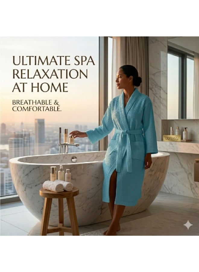 EBREEZZ Premium Waffle Cotton Bathrobe – 280 GSM - Image 3