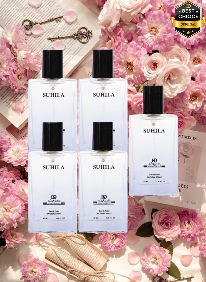 Banafa 5 Pieces Suhila Perfume 40ml EDT - Image 1