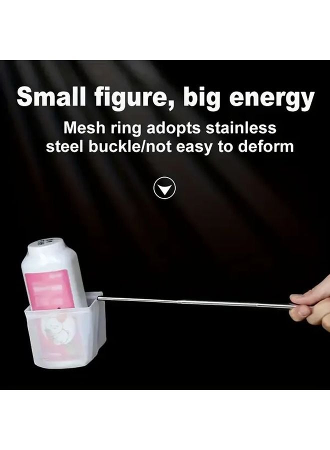 Small Round Aquarium Shrimp Fish Net Extendable Stainless Steel Handle Fine Mesh - Image 5