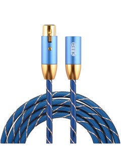 EMK XLR Male to Female Gold-plated Plug Grid Nylon Braided Cannon Audio Cable for XLR Jack Devices, Length: 2m(Blue) - pzsku/Z10F1BD794A55796559DAZ/45/_/1731458369/25c37e83-7af9-443d-8b00-15b7eb38c994