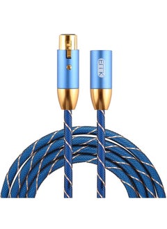 EMK XLR Male to Female Gold-plated Plug Grid Nylon Braided Cannon Audio Cable for XLR Jack Devices, Length: 2m(Blue) - pzsku/Z10F1BD794A55796559DAZ/45/_/1731458498/88ab6667-b6b7-4095-b449-9bea30208b3b