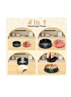 OASIS-TH Hamburger Press,4-in-1 Burger Press Patty Maker Slider,Hamburger Patty Maker for Home Cooks  - Image 2