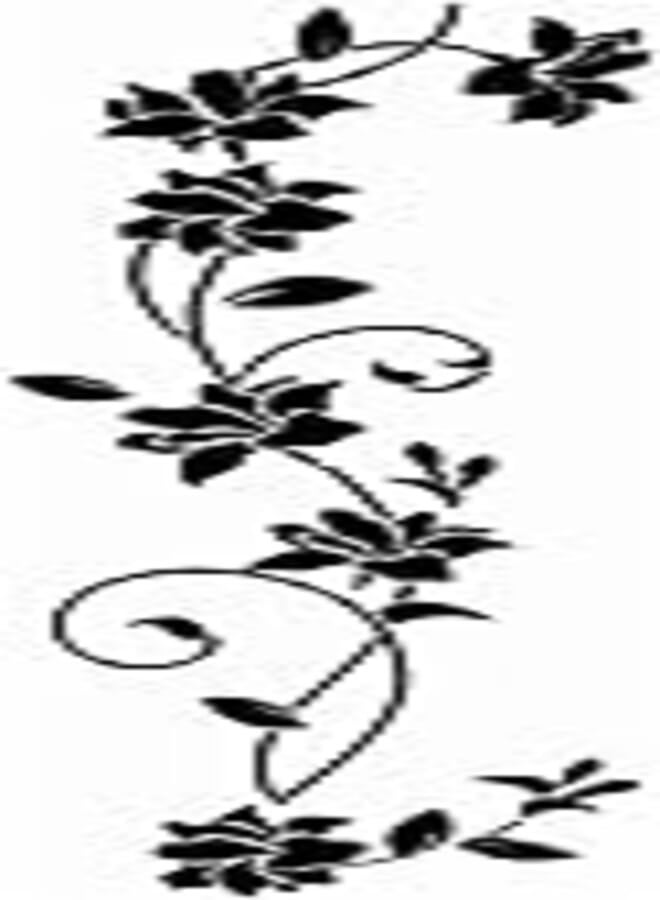 OR Black exquisite vines Wall sticker Bedroom living room Decoration self-adhesive decals home decoration
