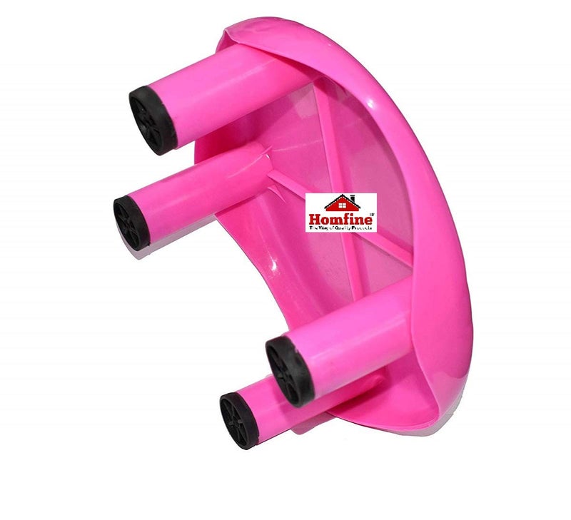 Homfine Plastic Bathroom Big Size Stool/Chair Multipurpose Use for Home (1 Pc, Pink) - Image 4
