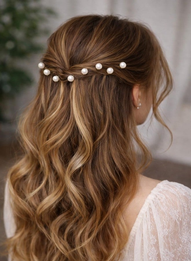 DHANABAPA Pearl Hair Pins Set for Women | Wedding & Party Hair Accessories | Decorative Faux Pearl U Pins for Bun, Juda & Elegant Hairstyles (6 Pcs - Glod) - Image 5