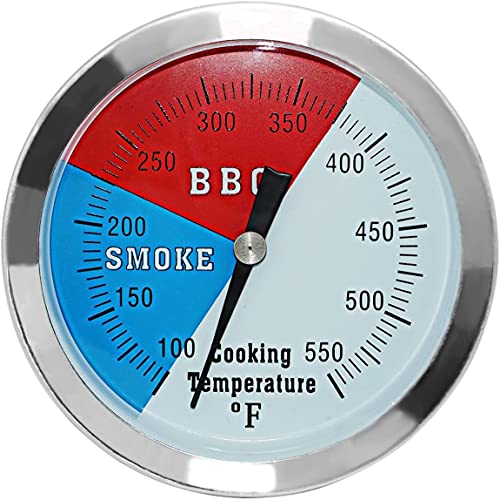 DOZYANT 3 1/8 inch Charcoal Grill Temperature Gauge, Accurate BBQ Grill Smoker Thermometer Gauge Replacement for Oklahoma Joe's Smokers, and Smoker Wood Charcoal Pit, Large Face Grill Temp Thermometer - Image 1