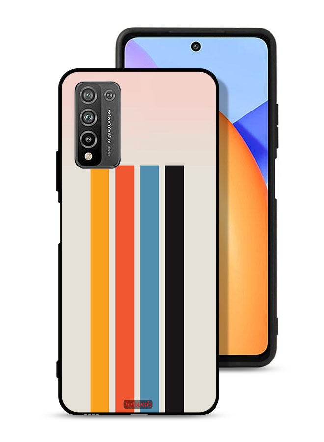 Tolwak Honor 10X Lite Protective Case Cover Straight Lines Pattern - Image 1