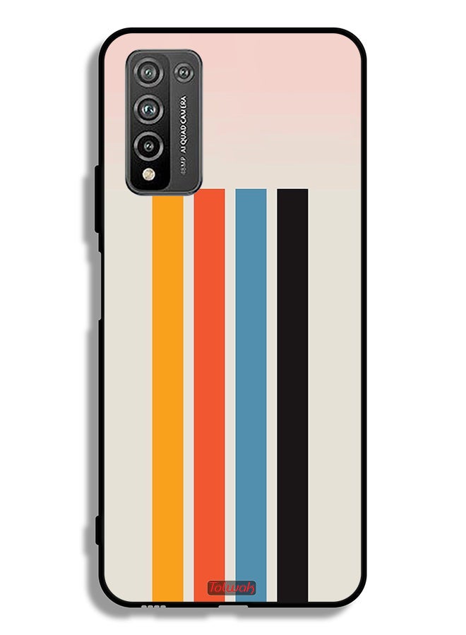 Tolwak Honor 10X Lite Protective Case Cover Straight Lines Pattern - Image 2