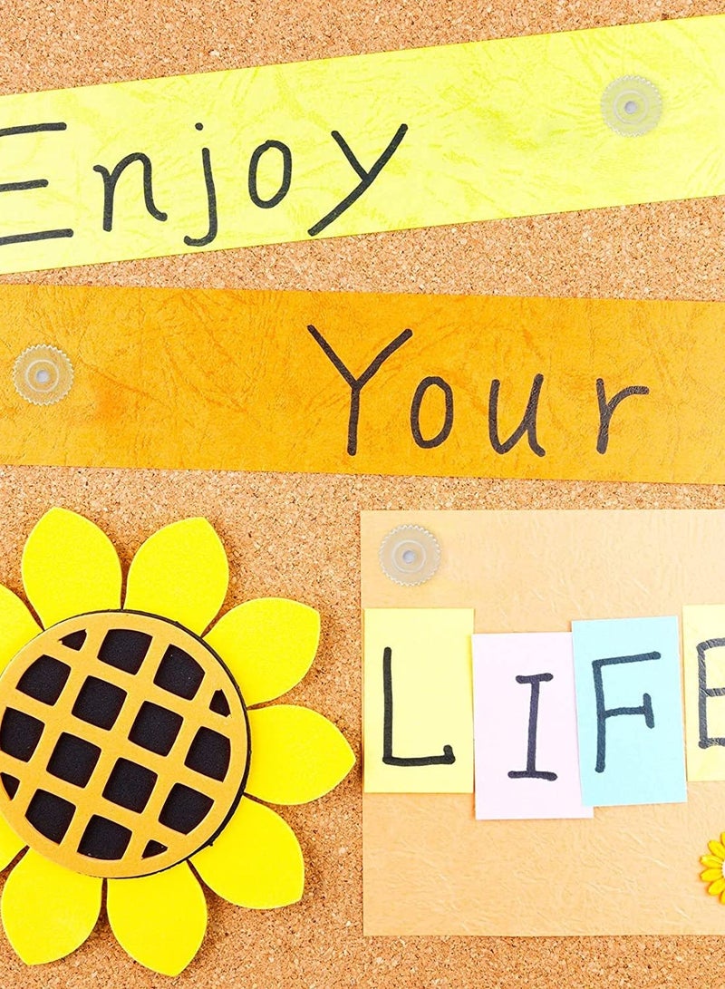 SOLARAE Clear Push Pins Small Plastic Thumb Tacks Steel Point and Clear Plastic Head Pushpins Transparent Paper Push Pins for Cork Board (100) - Image 5