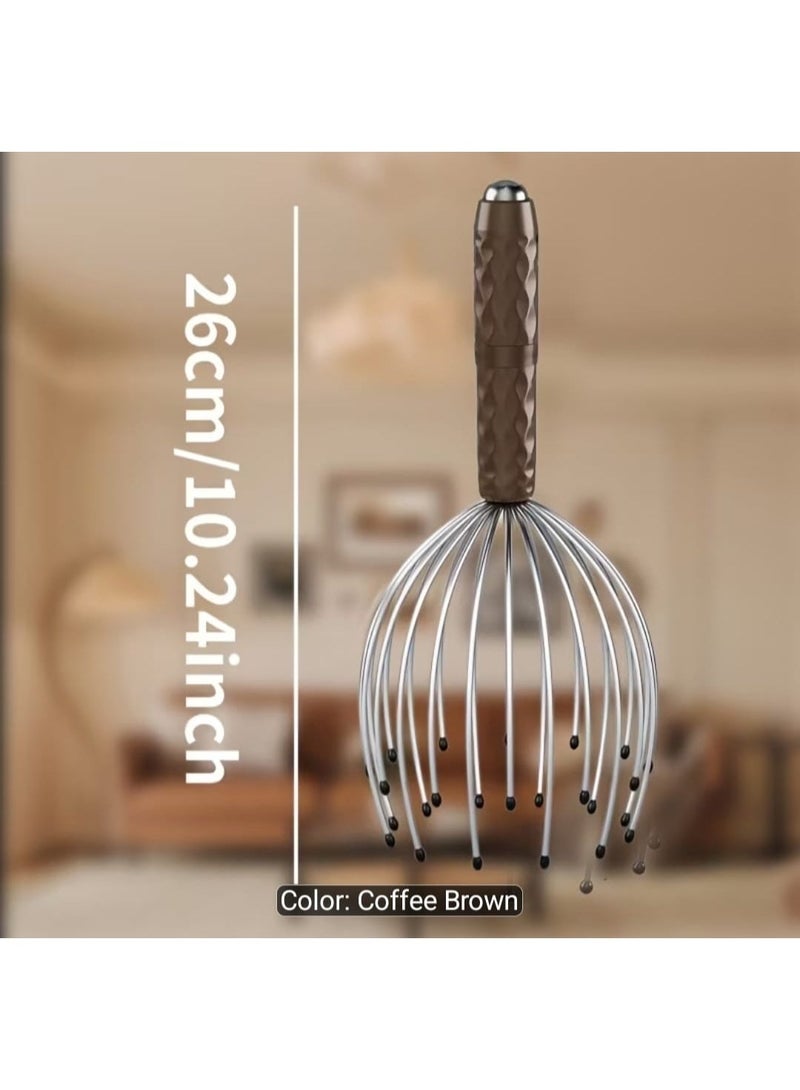 BOLREUS 16-Claw Head Massager with 360° Dual Ball Tips – Handheld Scalp Massager, Portable Octopus Design, Deep Relaxation & Stress Relief Tool for Home, Office & Travel - Image 3