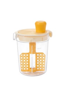 Generic Salad Dressing Mixer, Egg Filter Separator, Manual Mixing Bottle Egg Separator For Home Soy Sauce Restaurant (Yellow)  - Image 1