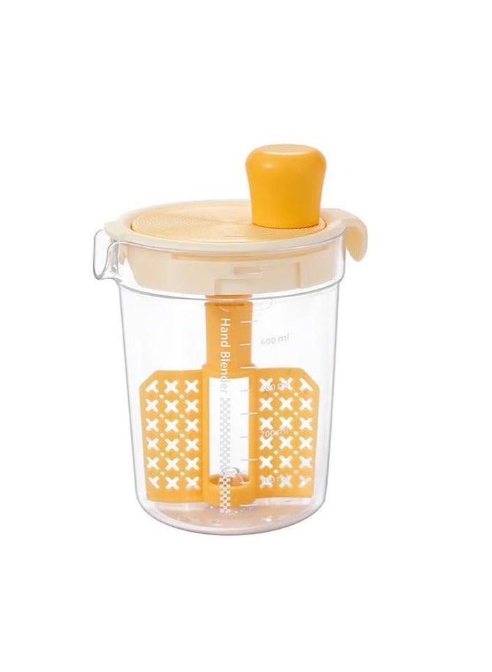 Salad Dressing Mixer, Egg Filter Separator, Manual Mixing Bottle Egg Separator For Home Soy Sauce Restaurant (Yellow) - Image 1