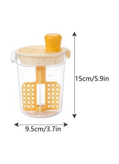 Generic Salad Dressing Mixer, Egg Filter Separator, Manual Mixing Bottle Egg Separator For Home Soy Sauce Restaurant (Yellow)  - Image 2