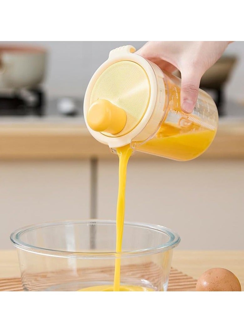 Salad Dressing Mixer, Egg Filter Separator, Manual Mixing Bottle Egg Separator For Home Soy Sauce Restaurant (Yellow) - Image 5