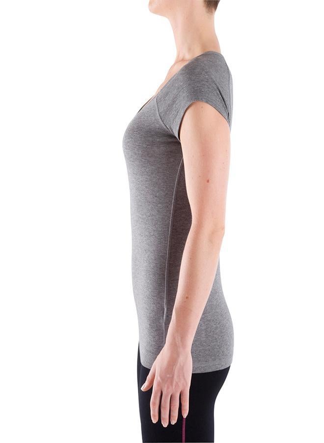 DECATHLON 500 Women's Slim-Fit Pilates & Gentle Gym T-Shirt - Image 2