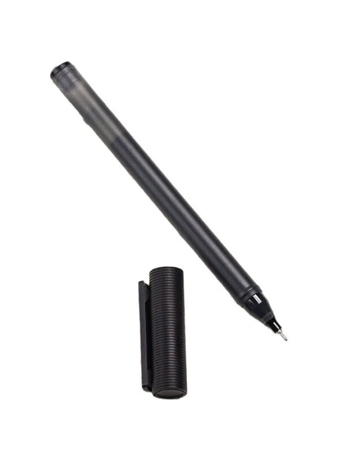 Kaco Large Capacity 0.5Mm Black Gel Pen, Semi-Needle Tip, Business Office Signing Pen, Student Exam Writing Pen, Quick-Drying Ink Pen, 10 Pens/Box, Zhenbao K6 - Image 1