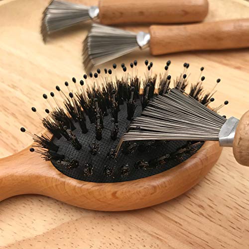 catin Hair Brush and Comb Cleaner with Metal Wire Rake for Hair Dust Lint Removal - Image 3