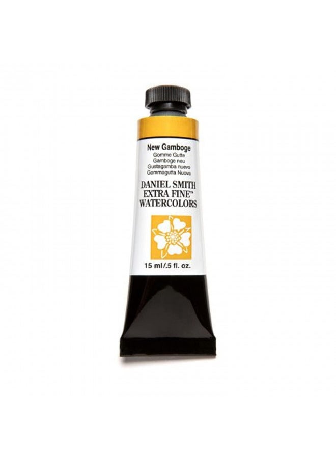 Daniel Smith DANIEL SMITH 284600060 Extra Fine Watercolor 15ml Paint Tube, New Gamboge, 0.5 Fl Oz (Pack of 1)  - Image 1