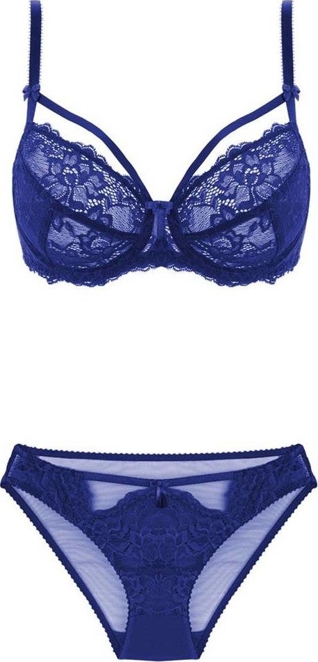 Ayyıldız 103 Navy Blue Bra Panties Set - Image 2