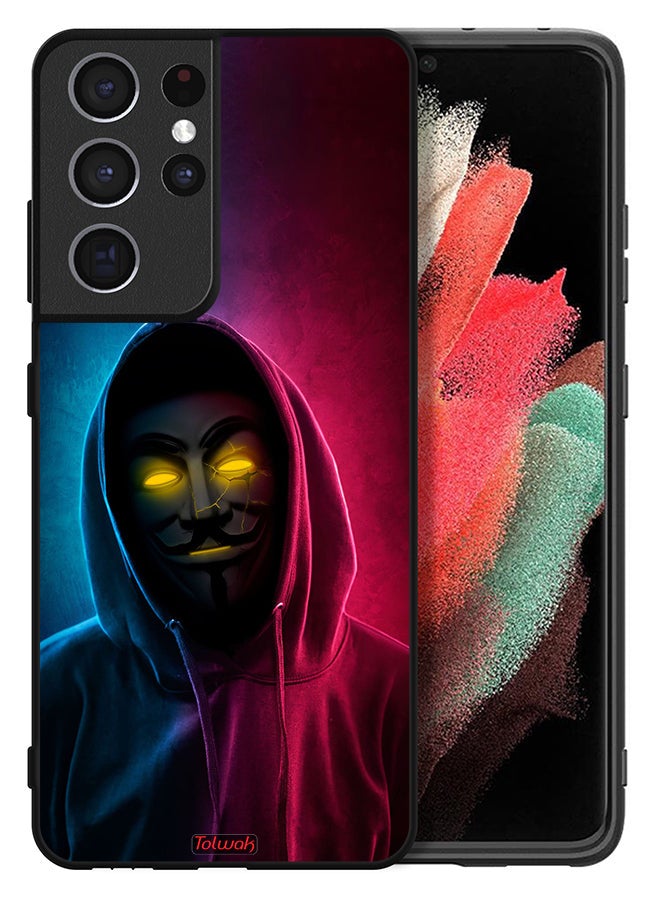 Tolwak Samsung Galaxy S21 Ultra 5G Protective Case Cover Cool Faces Tags - Image 2