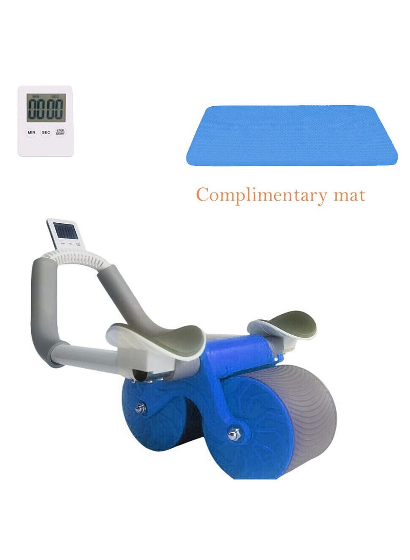 DIGI CORE New Ab Roller Wheel With Knee Mat And Timer, Automatic Rebound Abdominal Wheel, Ab Abdominal Exercise Roller with Elbow Support, Abs Workout Equipment Ab Exercise Roller For Women Men - Image 1